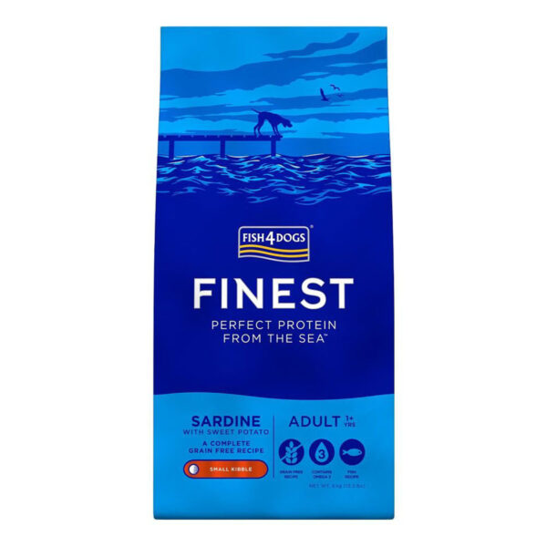 Fish4Dogs Finest Complete Dry Dog Food Adult Small Kibble Sardine & Sweet Potato