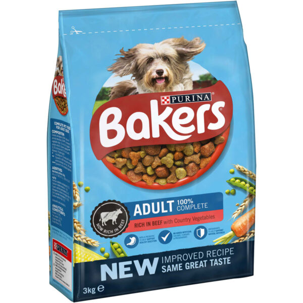 Bakers Complete Dry Dog Food Adult Beef & Vegetables