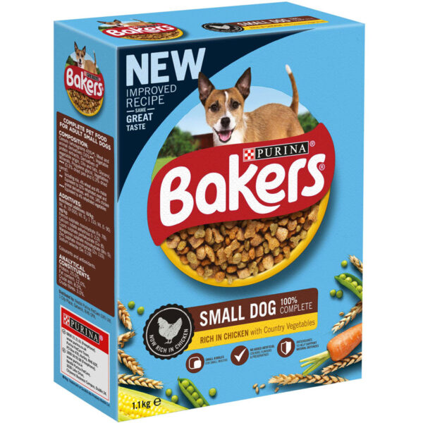 Bakers Complete Dry Dog Food Adult Small Dog Chicken & Vegetable