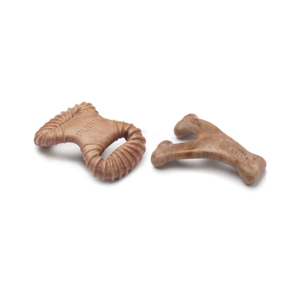 Benebone Dog Chew Puppy Dental Chew & Wishbone 2pk Bacon Tiny