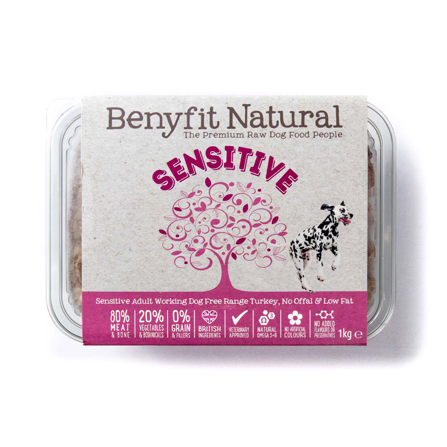 Benyfit Natural Complete Frozen Raw Dog Food Adult Sensitive