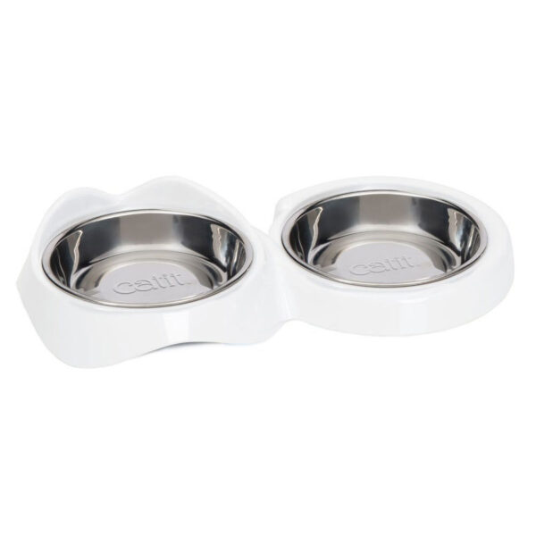 Catit Pixi Double Food Dish White