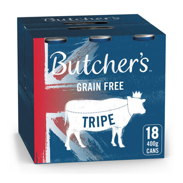 Butcher's Grain Free Complete Wet Dog Food Tripe Mix 18x400g