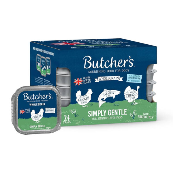 Butcher's Foil Trays Complete Wet Dog Food Simply Gentle 24x150g