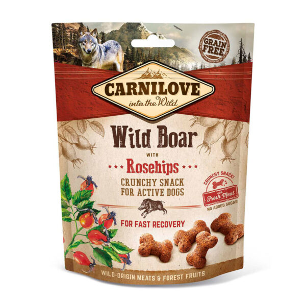 Carnilove Crunchy Dog Treats Wild Boar with Rosehips 200g