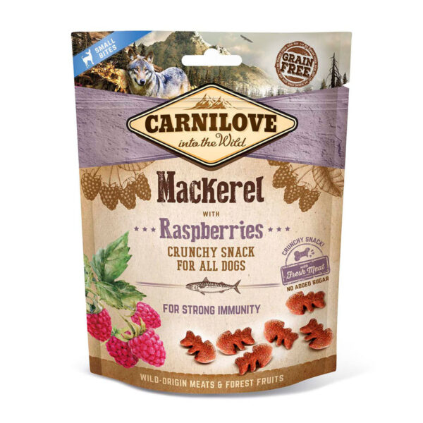 Carnilove Crunchy Dog Treats Mackerel with Raspberries 200g