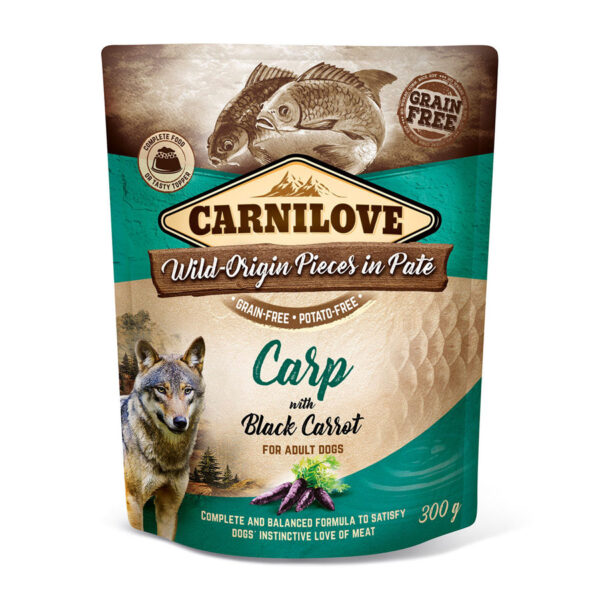 Carnilove Complete Wet Dog Food Adult Carp & Black Carrot 300g