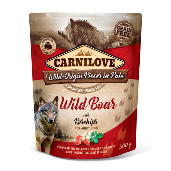 Carnilove Complete Wet Dog Food Adult Wild Boar & Rosehip 300g