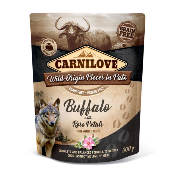 Carnilove Complete Wet Dog Food Adult Buffalo & Rose Petal 300g