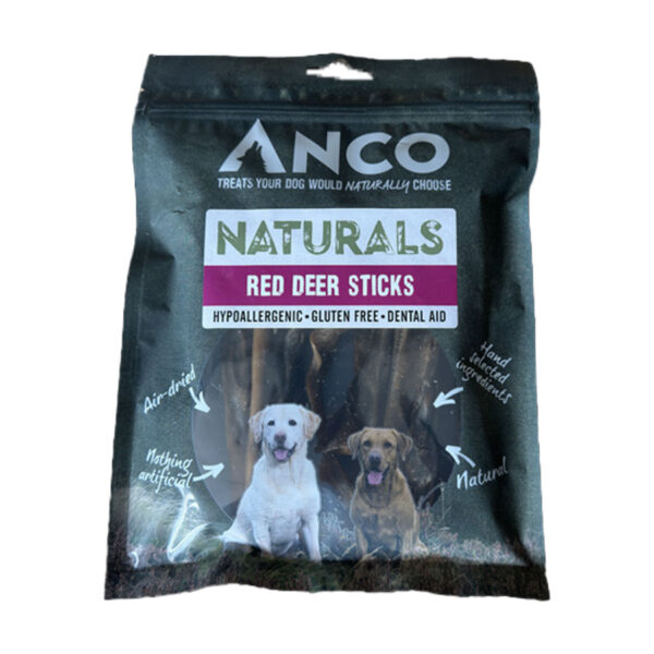 Anco Naturals Dog Chews Red Deer Sticks 100g