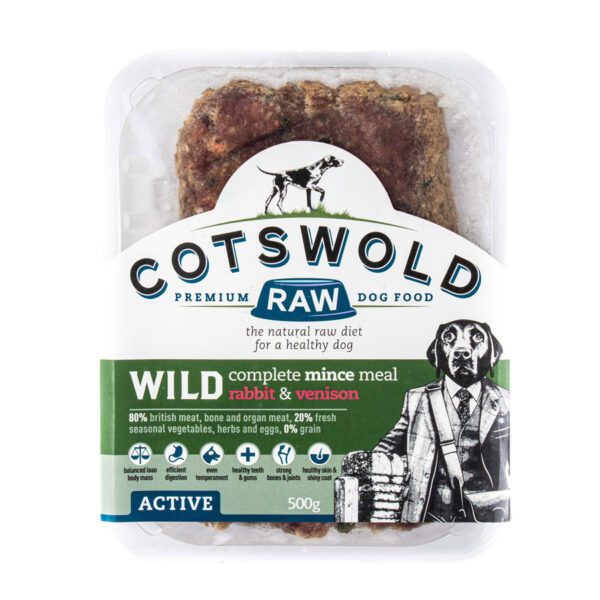 Cotswold Frozen Raw Complete Dog Food Mince Wild Rabbit & Venison