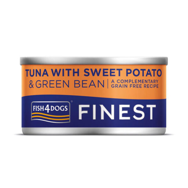 Fish4Dogs Grain Free Wet Dog Food Adult Tuna with Sweet Potato & Green Bean 85g