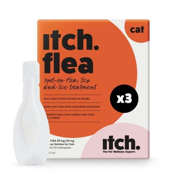 Itch Flea Spot On for Cats x3 Pipettes