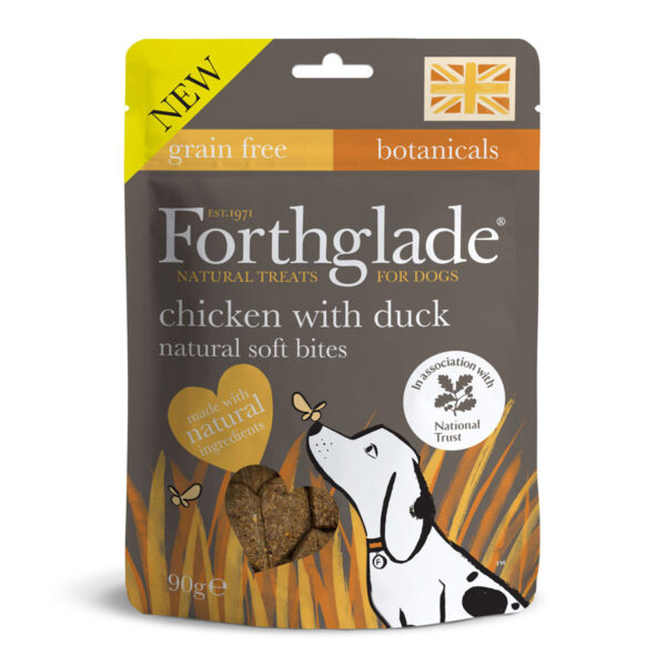 Forthglade Grain Free Dog Treats Soft Bites Chicken & Duck 90g