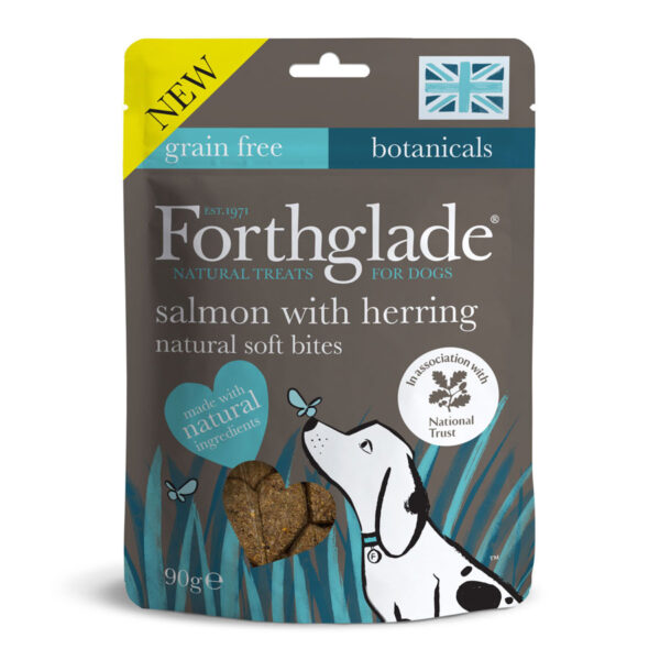 Forthglade Grain Free Dog Treats Soft Bites Salmon & Herring 90g