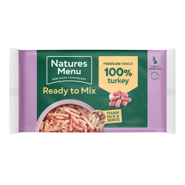 Natures Menu Natural Free Flow Frozen Turkey 2kg