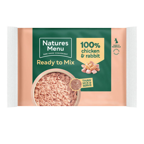 Natures Menu Frozen Raw Minced Chicken & Rabbit 400g