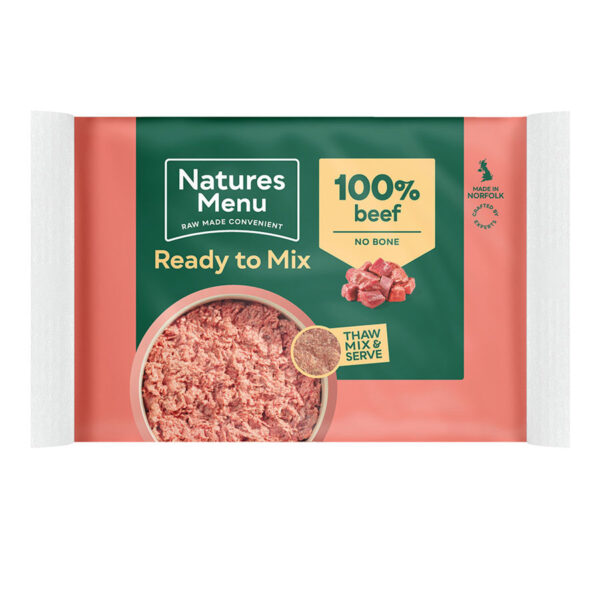 Natures Menu Frozen Raw Minced Beef 400g