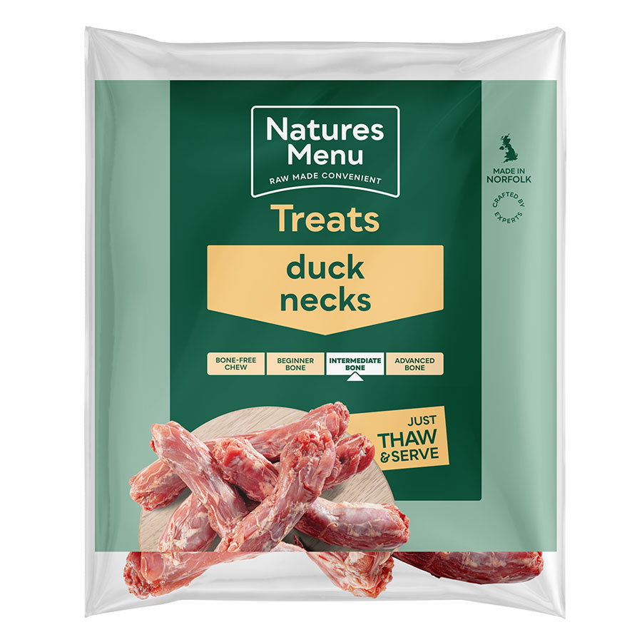 Natures Menu Frozen Raw Dog Treats Duck Necks - Rookes Pet Products