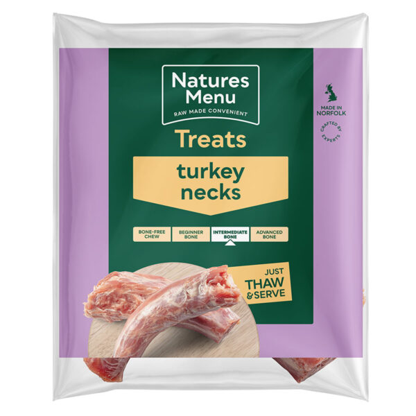 Natures Menu Frozen Raw Dog Treats Turkey Necks