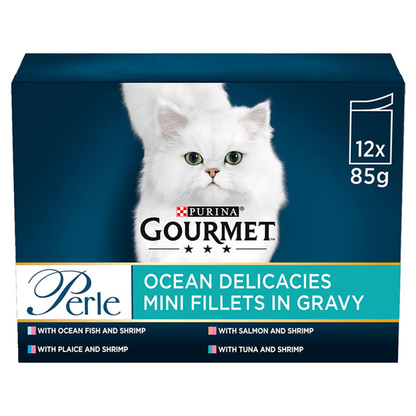 Gourmet Perle Complete Adult Cat Food Ocean Delicacies in Gravy 12x85g