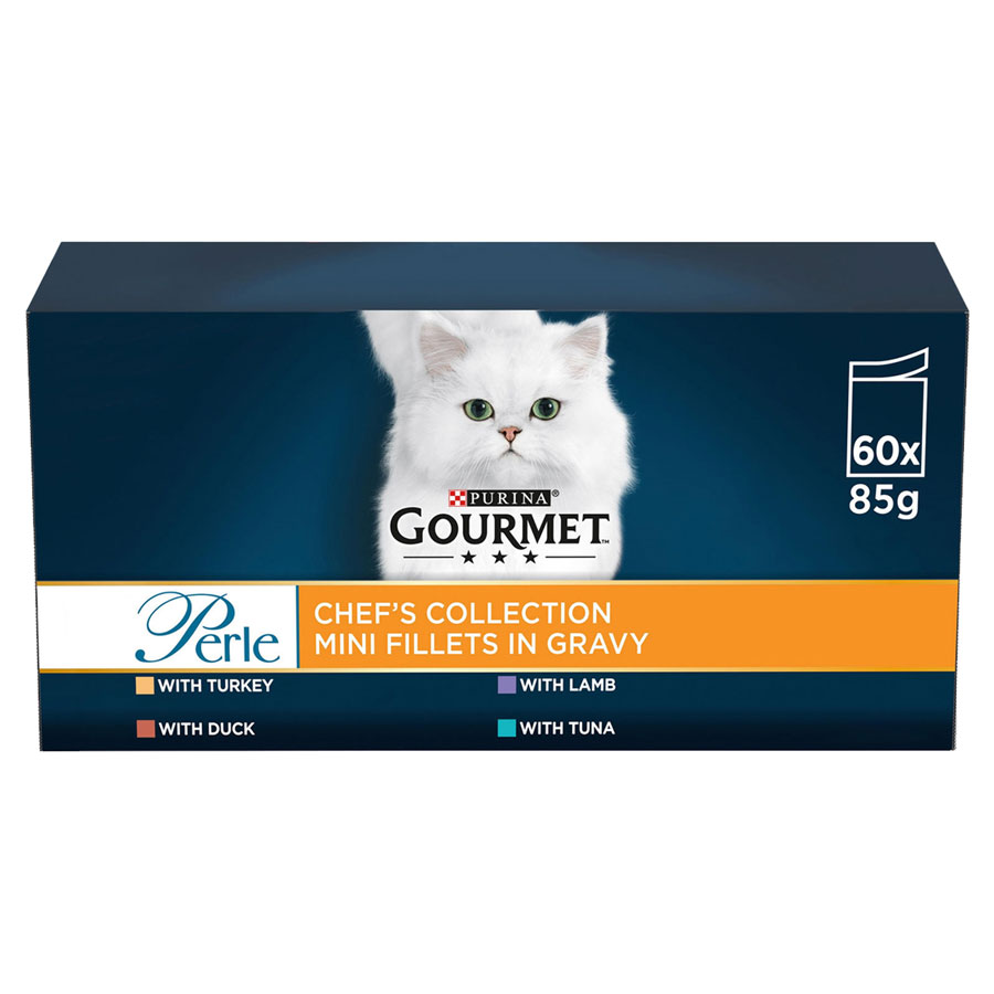 Gourmet Perle Complete Adult Cat Food Chef s Collection in Gravy