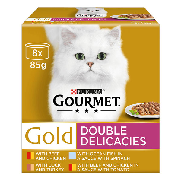 Gourmet Gold Complete Adult Cat Food Multipack Double Delicacies 8x85g