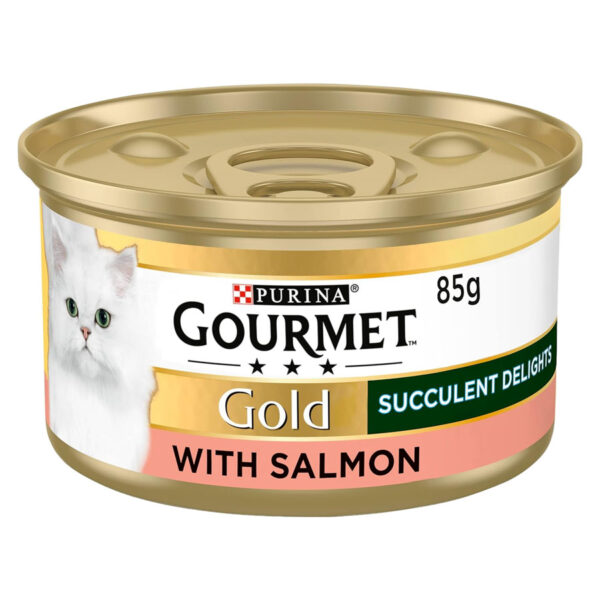 Gourmet Gold Complete Adult Cat Food Succulent Delights Salmon 85g