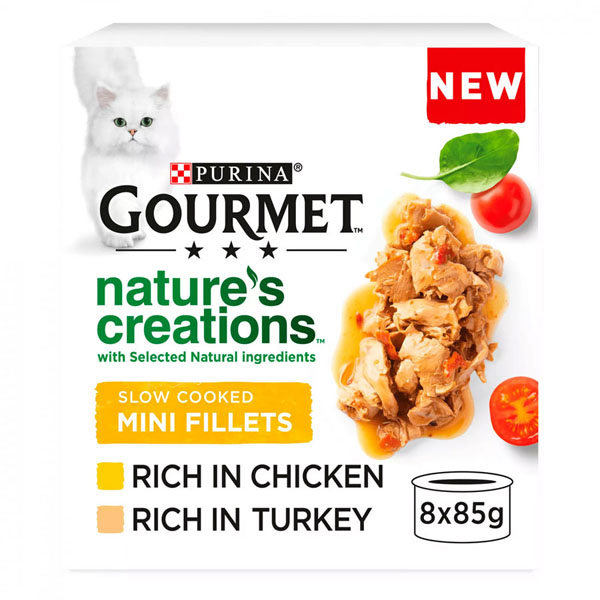 Gourmet Nature's Creations Complete Adult Cat Food Multipack Chicken & Turkey 8x85g