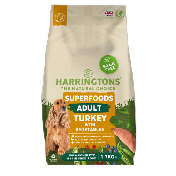 Harringtons Superfoods Complete Dry Dog Food Adult Turkey 1.7kg