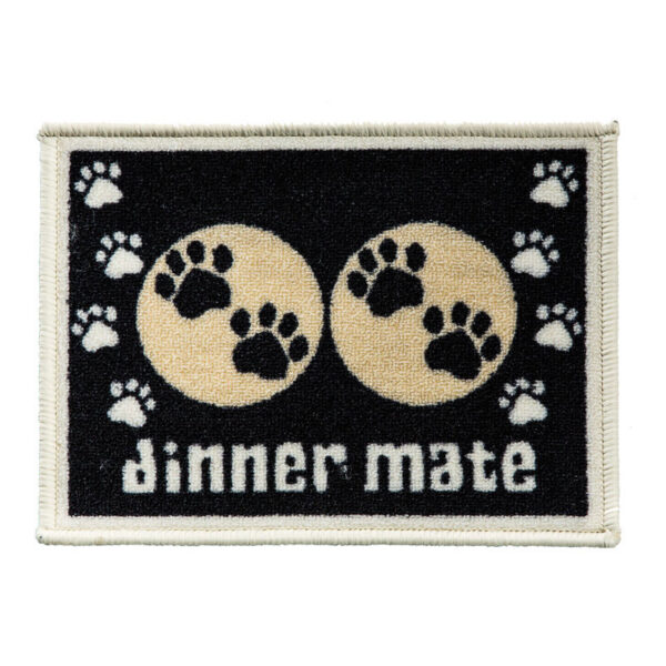 Pet Rebellion Dinner Mate Mini Feeding Mat 30x40cm  Black & Paws