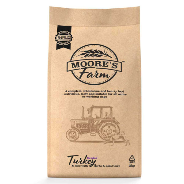 Moore's Farm Complete Dry Dog Food Senior Turkey & Rice