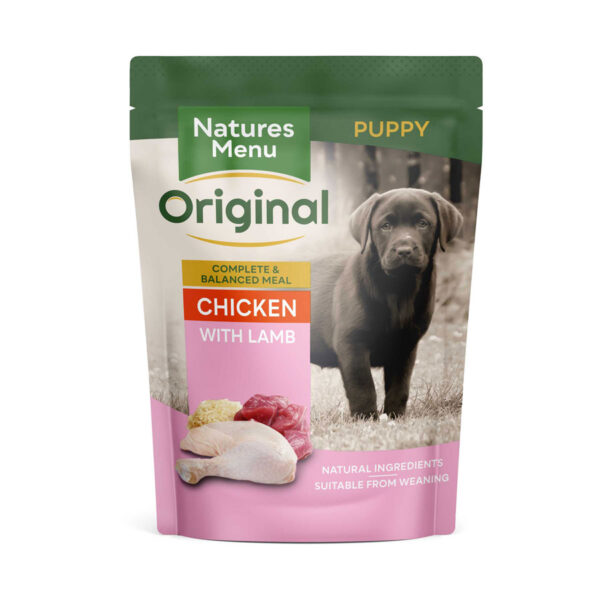 Natures Menu Complete Wet Dog Food Pouch Puppy Chicken & Lamb 300g