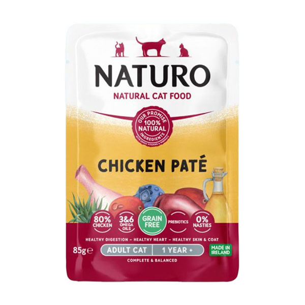 Naturo Adult Cat Pouch Chicken Pate 85g