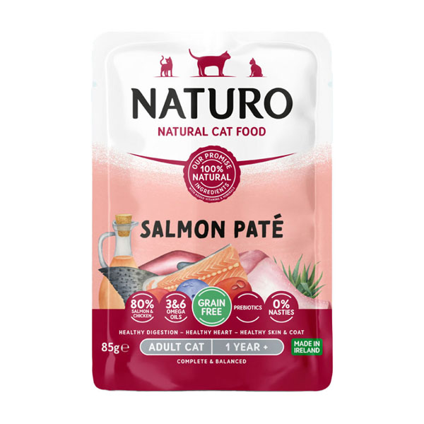 Naturo Adult Cat Pouch Salmon Pate 85g