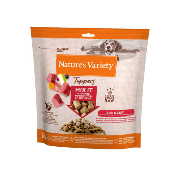 Natures Variety Freeze Dried Toppers Beef 120g