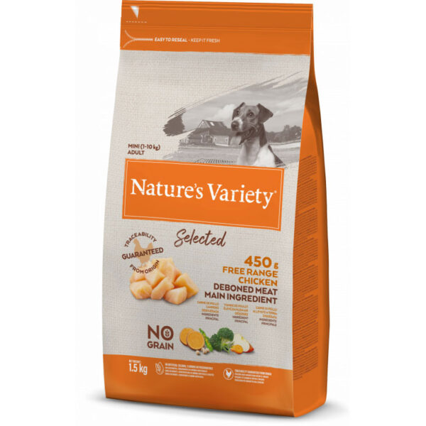 Nature's Variety Selected Complete Dry Dog Food Adult Mini Chicken 1.5g