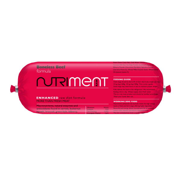 Nutriment Complete Frozen Raw Food Chubb Adult Dog Beef 1.4kg