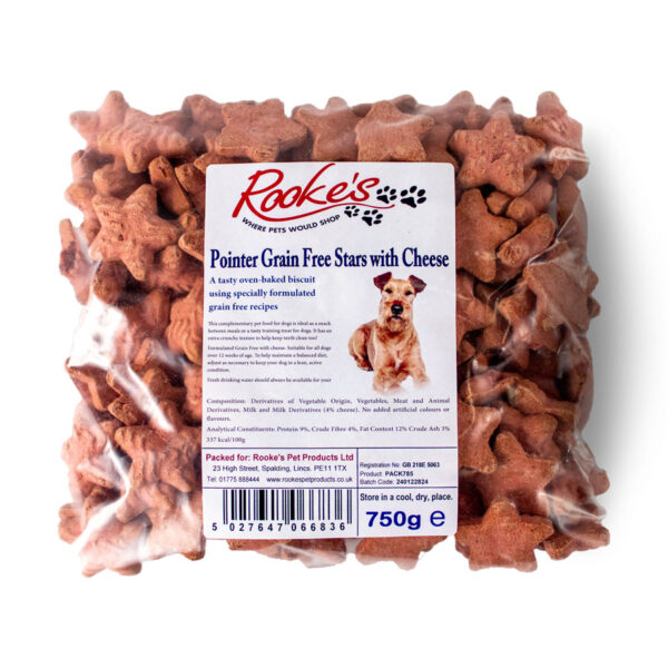 Pointer Grain Free Stars with Cheese Dog Treats