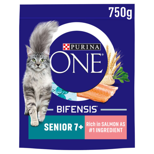 Purina ONE Complete Dry Cat Food Senior 7+ Salmon