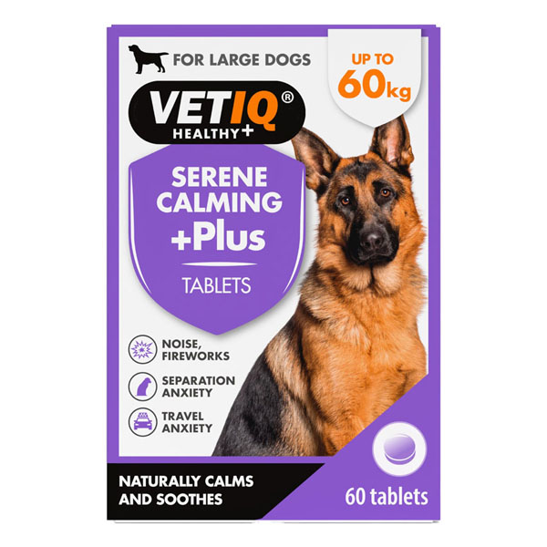 VETIQ Serene Calming +Plus Tablets for Large Dogs 60 pk