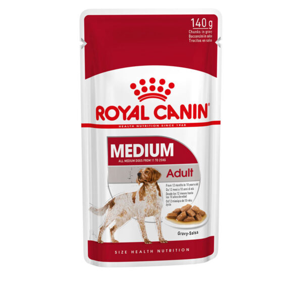 Royal Canin Complete Chunks in Gravy Wet Dog Food Medium Adult 140g