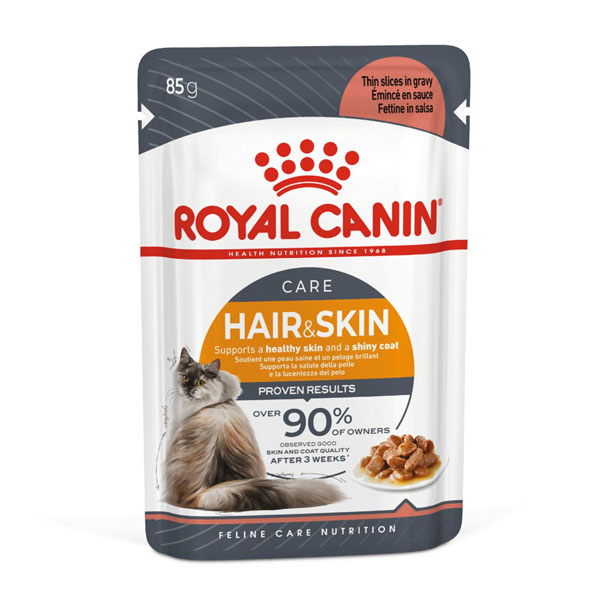 Royal Canin Hair & Skin Cat Pouch in Gravy 85g