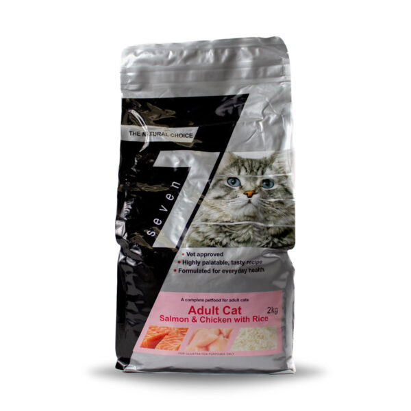 Seven Complete Dry Cat Food Adult Salmon & Chicken