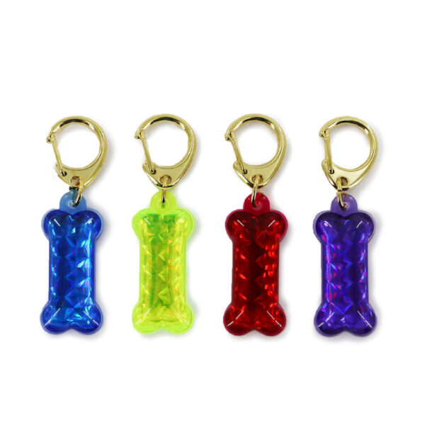 Ancol Reflective ID Dog Tag Bone Shape Assorted Colours