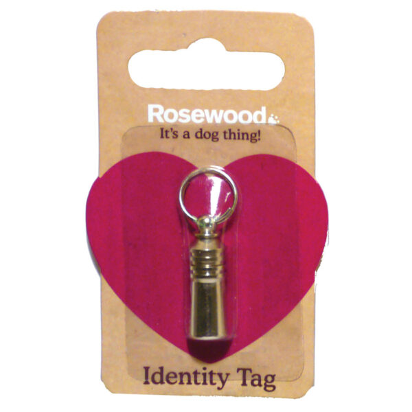 Rosewood Metal Dog ID Address Tubes (Carded)