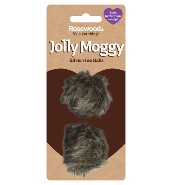 Rosewood Jolly Moggy Silvervine Fur Balls Cat Toy