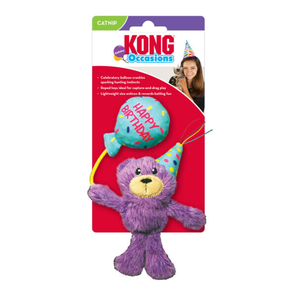 KONG Occasions Cat Toy Birthday Teddy