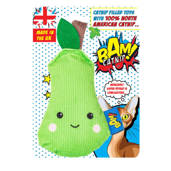 BAM! Catnip Filled Cat Toy Percy Pear