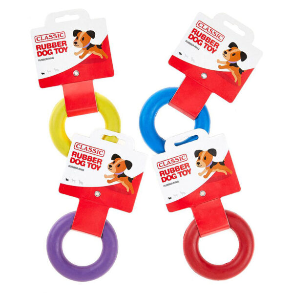 Classic Solid Rubber Ring Dog Toy